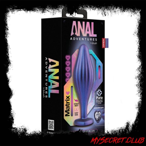 Anal Adventures Matrix Wavy Bling Butt Plug