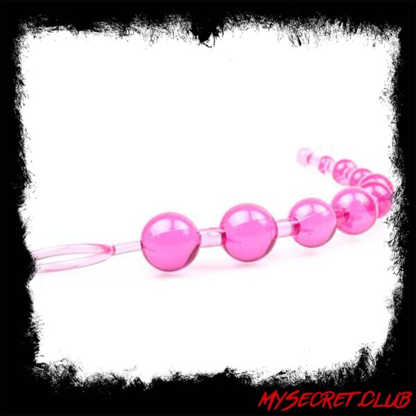 Pink Chain Of 10 Anal Beads