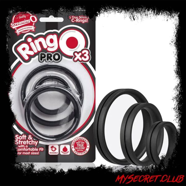 Screaming O RingO Pro X3 Cock Rings Black