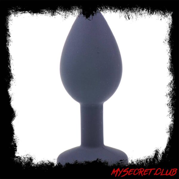Small Black Jewelled Silicone Butt Plug