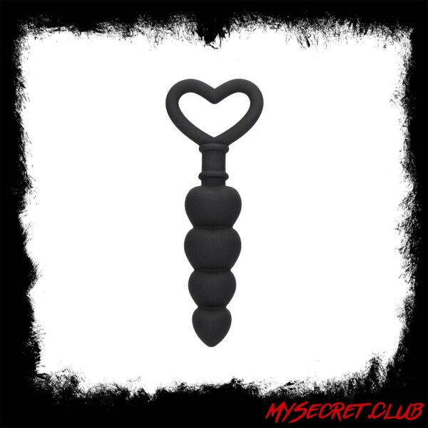 Ouch Silicone Anal Love Beads Black