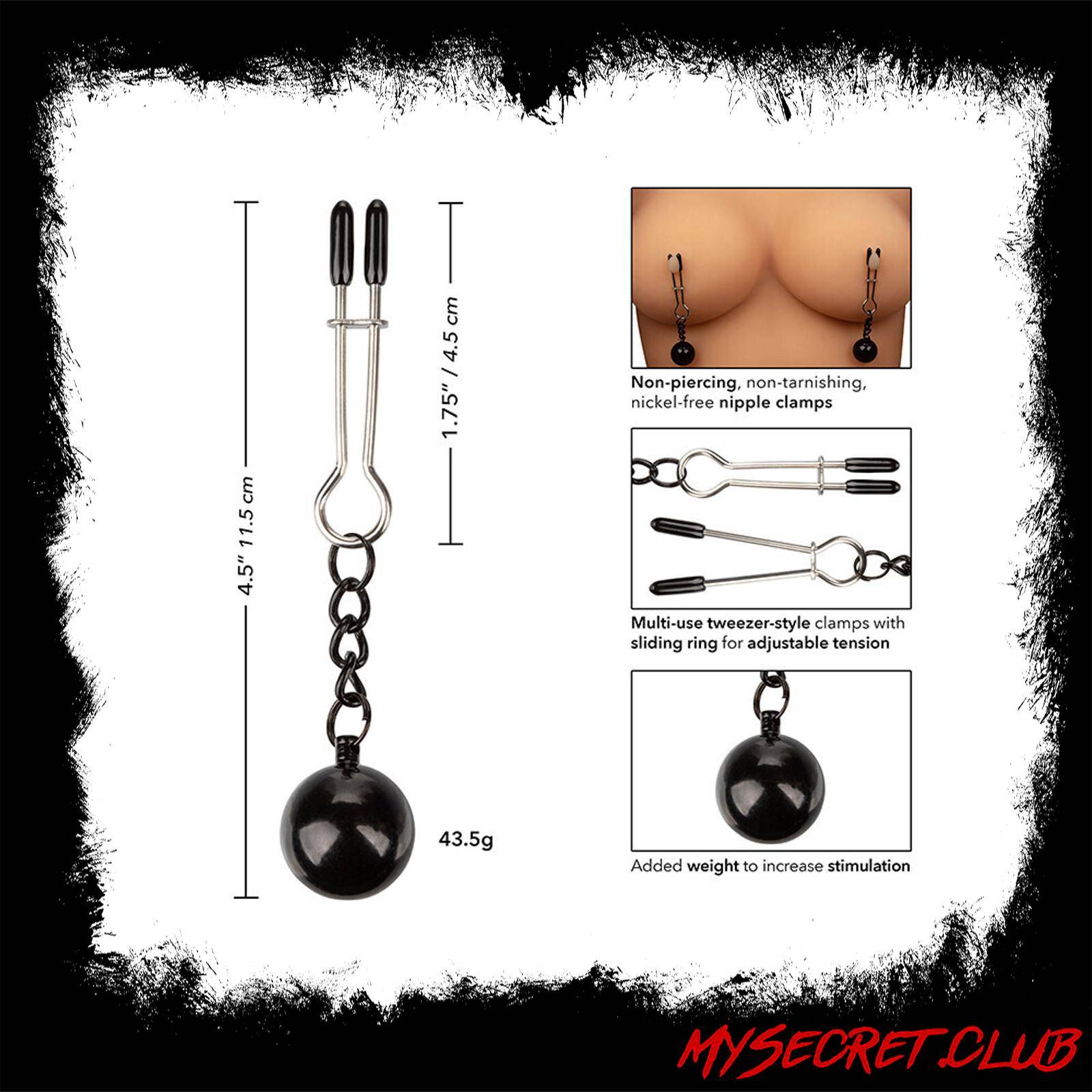 Nipple Grips Weighted Tweezer Nipple Clamps