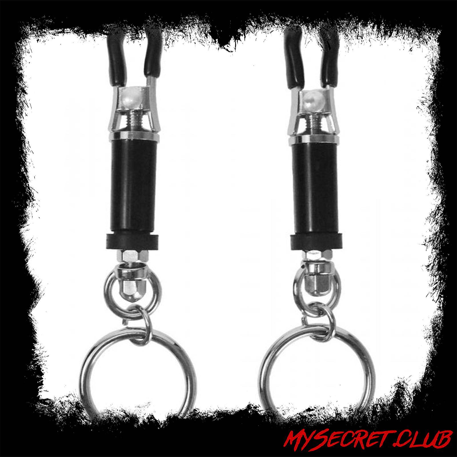 Master Series Bondage Ring Barrel Nipple Clamps
