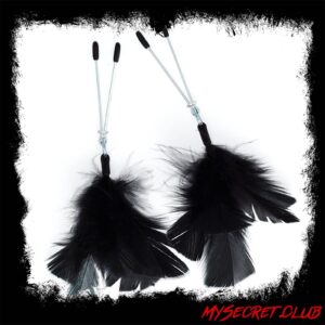 Black Feather Nipple Clamps