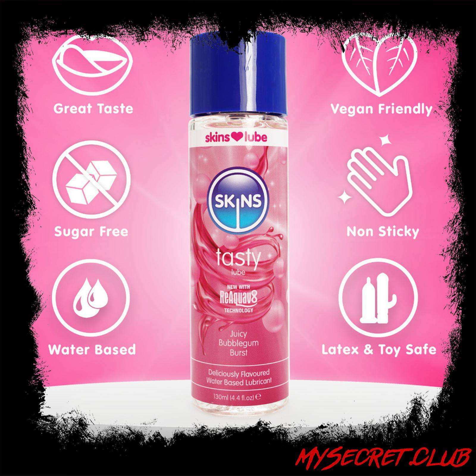 Skins Juicy Bubblegum Blast Waterbased Lubricant 130ml