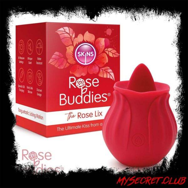 Skins Rose Buddies The Rose Flix Clitoral Massager Red