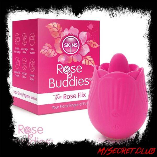 Skins Rose Buddies The Rose Flix Clitoral Massager Pink
