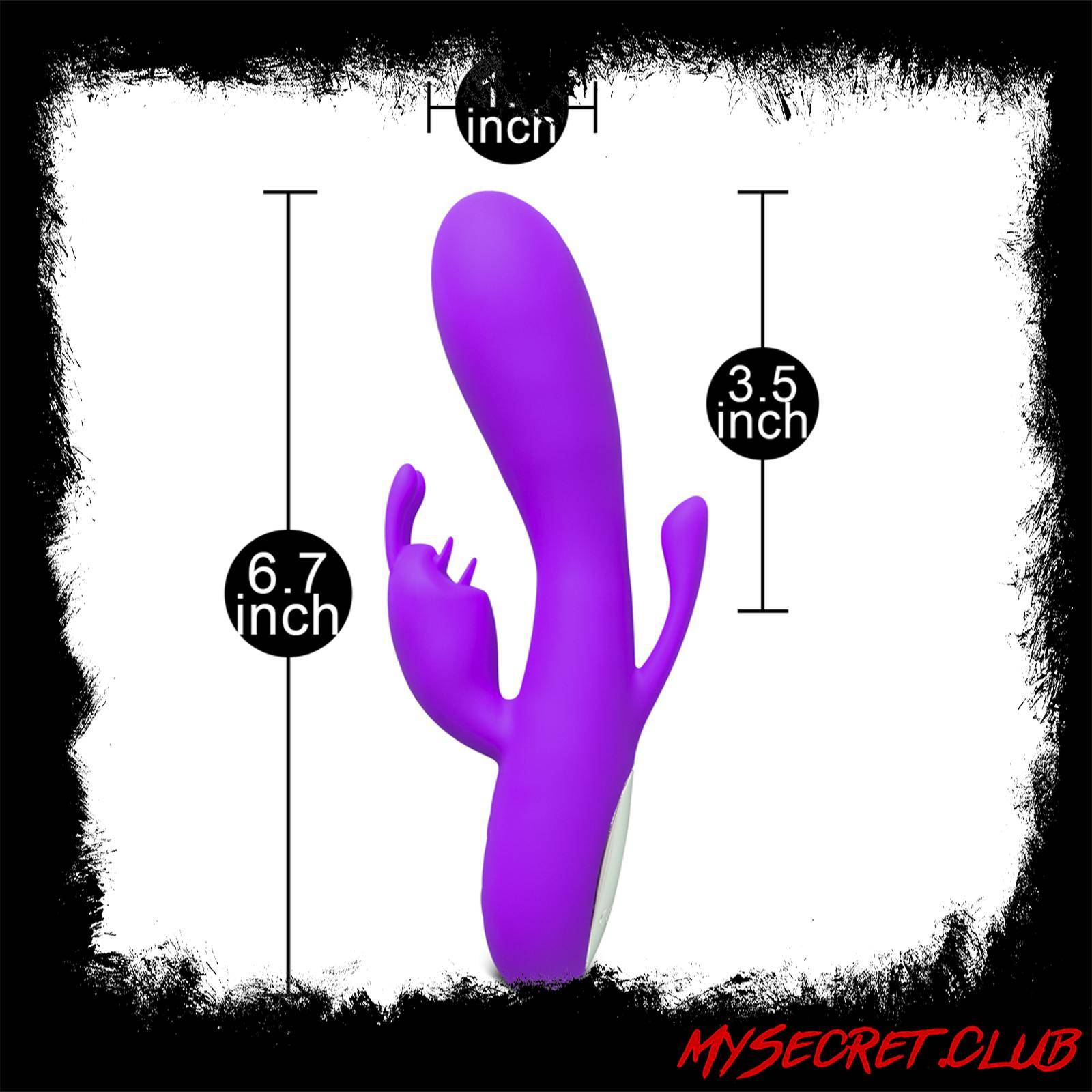 Double Bunny 12 speed Silicone Vibe Purple