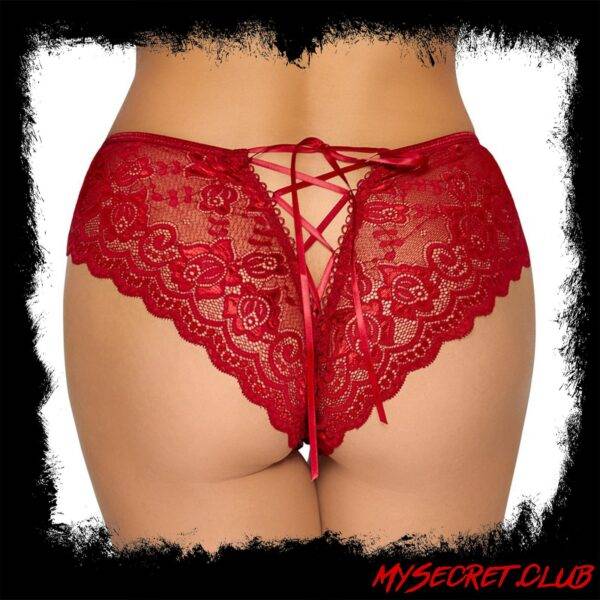 Cottelli Crotchless Panty Red