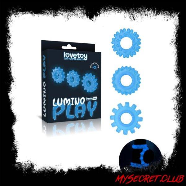 Lovetoy Glow In The Dark Lumino Play Cock Rings X3