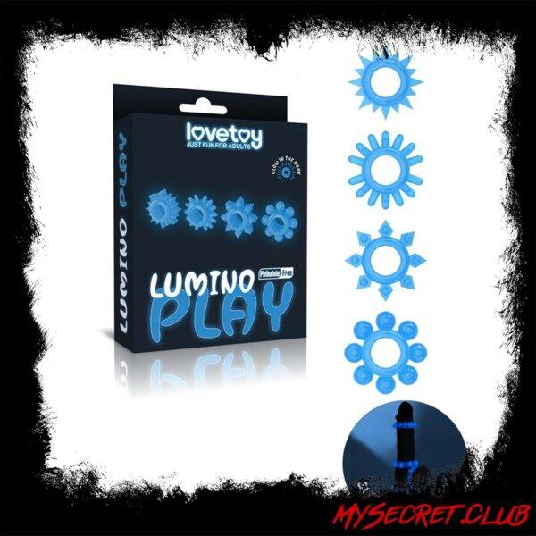 Lovetoy Glow In The Dark Lumino Play Cock Rings X4