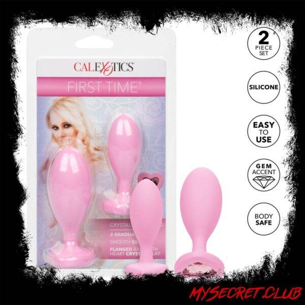 First Time Crystal Booty Duo Butt Plugs