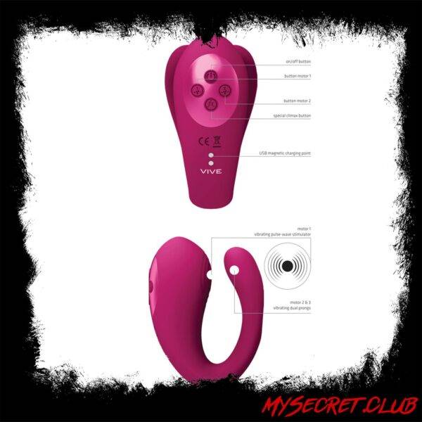 Vive Yoko Triple Action Vibe with Clit Pulse Waves