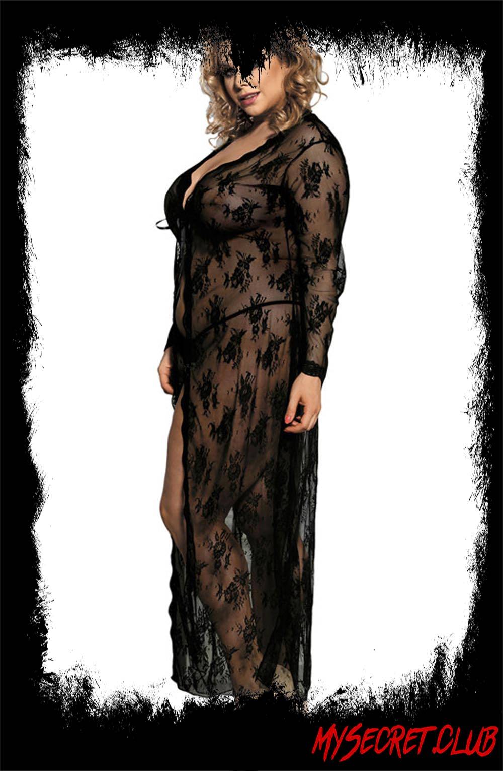 YesX Long Black Gown