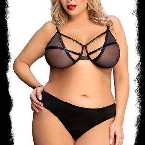 YesX Black Bra and Brief Set