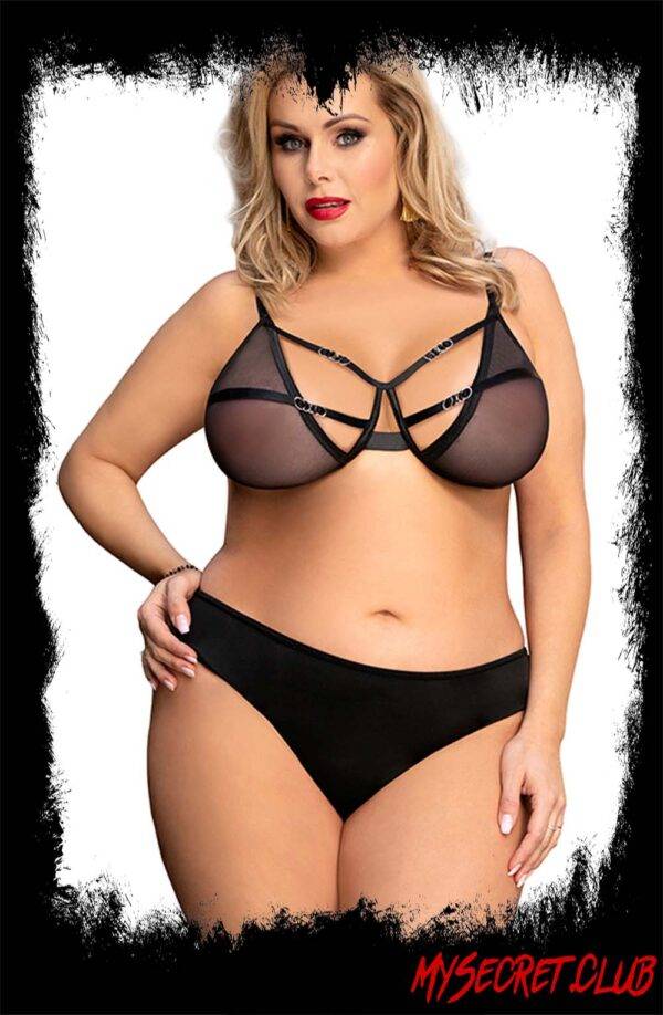 YesX Black Bra and Brief Set