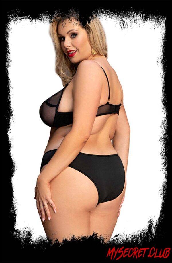 YesX Black Bra and Brief Set