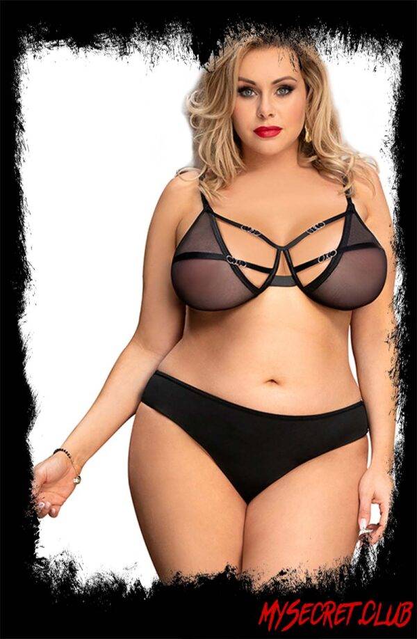 YesX Black Bra and Brief Set