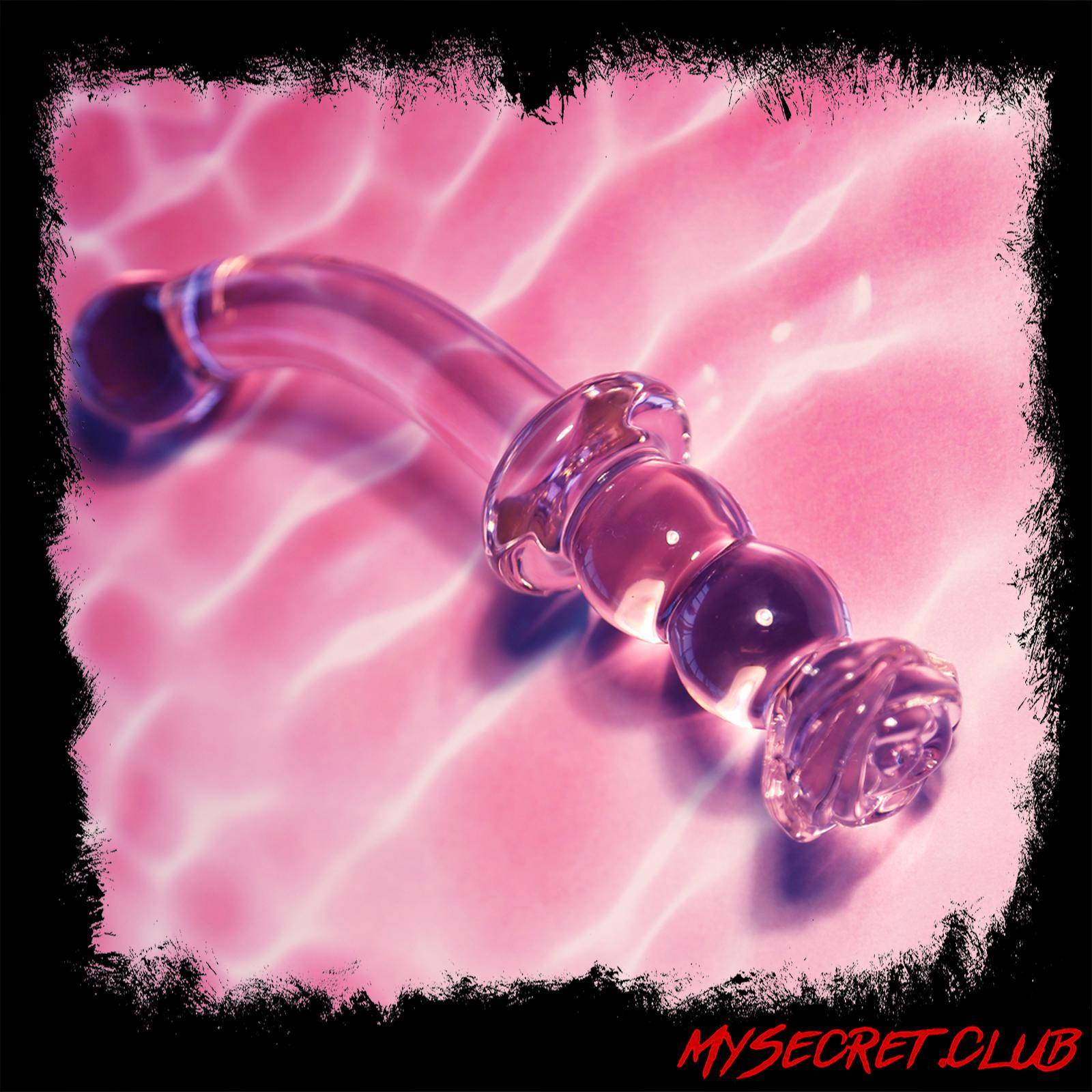 Glaze Glass Rosebud G-Spot Dildo