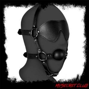 Ouch Xtreme Blindfolded Harness With Solid Ball Gag