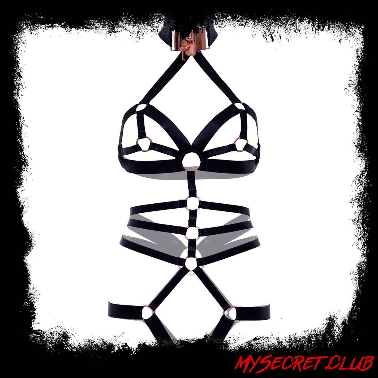 KINK Satin Elastic Crotchless Teddy