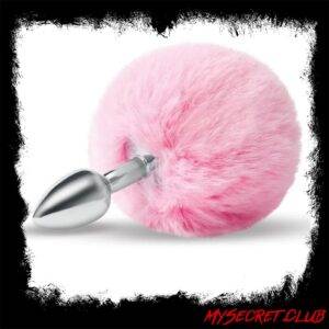 Furry Tales Pink Bunny Tail Butt Plug