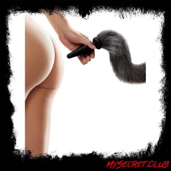 Furry Tales Grey Foxtail Butt Plug