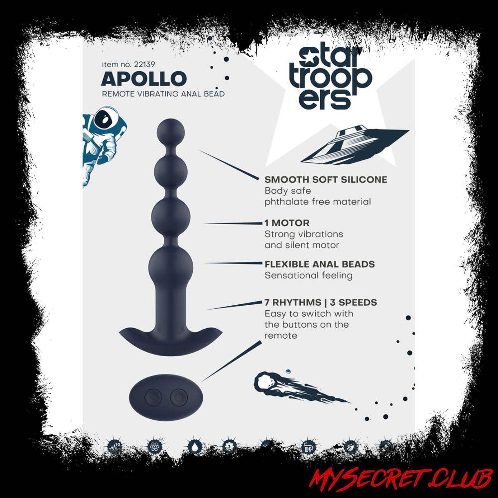 Startroopers Apollo Remote Vibrating Anal Beads