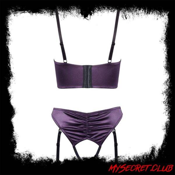 Cottelli Satin Quarter Cup Bra Set