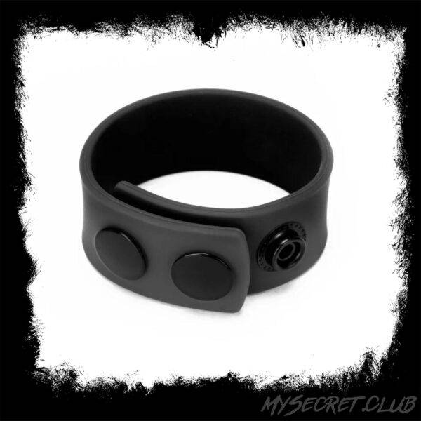 Prowler Red Silicone Adjustable Cock Strap Black