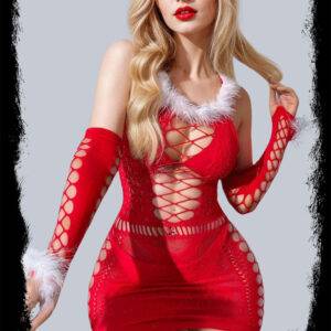 YesX Christmas Sexy Bodystocking Dress