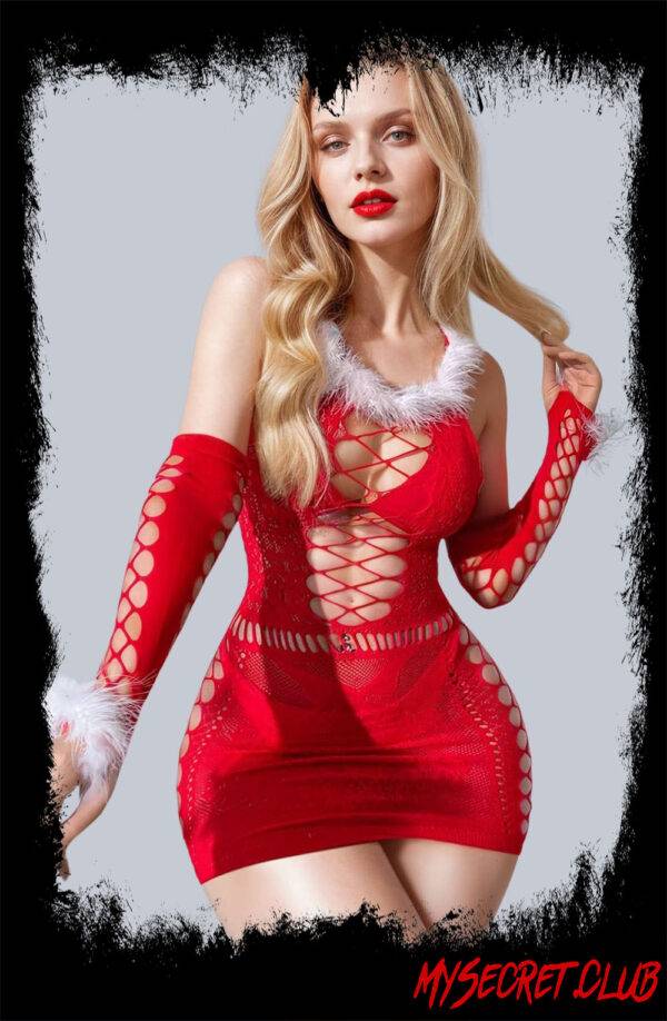YesX Christmas Sexy Bodystocking Dress