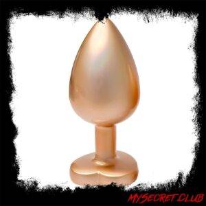 Gleaming Love Pearl Gold Butt Plug Large