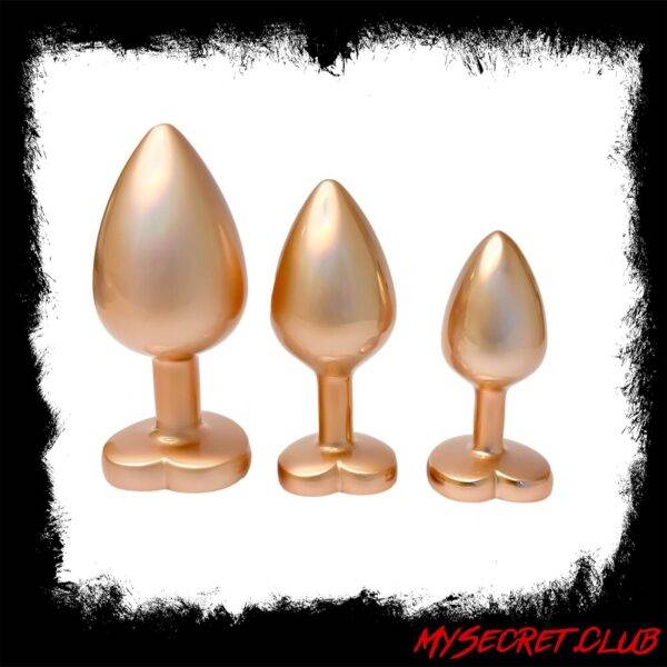 Gleaming Love Pearl Gold Butt Plug Set