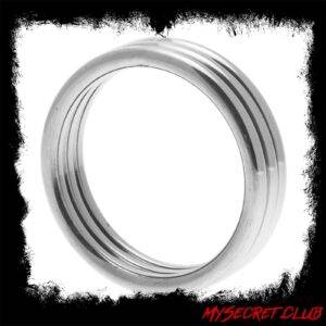 Master Series Echo Stainless Steel Triple Cock Ring ML